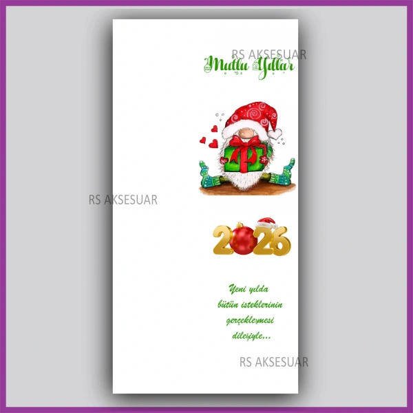 Yılbaşı Kartları - Yeni Yıl Hediye Anahtarlık Kartı