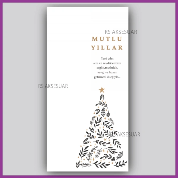 Yılbaşı Kartları - Yeni Yıl Hediye Anahtarlık Kartı