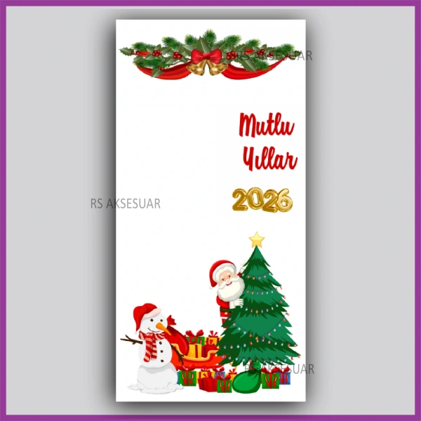 Yılbaşı Kartları - Yeni Yıl Hediye Anahtarlık Kartı