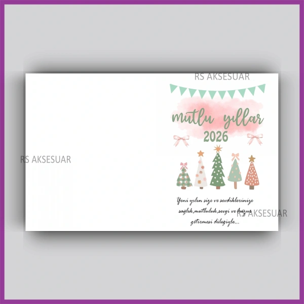 Yılbaşı Kartları - Yeni Yıl Hediye Anahtarlık Kartı