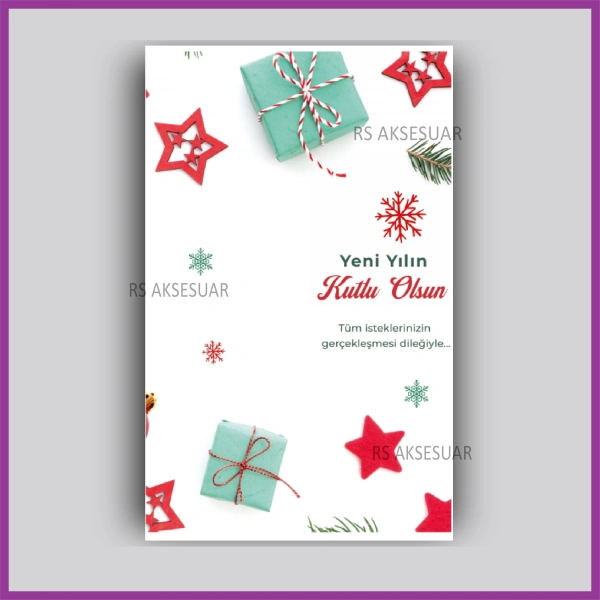 Yılbaşı Kartları - Yeni Yıl Hediye Anahtarlık Kartı