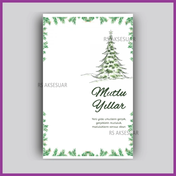 Yılbaşı Kartları - Yeni Yıl Hediye Anahtarlık Kartı