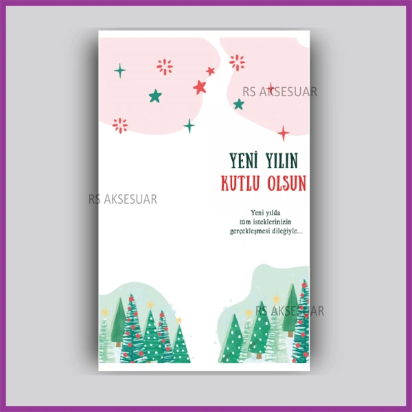 Yılbaşı Kartları - Yeni Yıl Hediye Anahtarlık Kartı