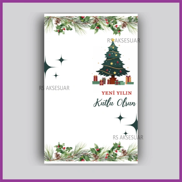 Yılbaşı Kartları - Yeni Yıl Hediye Anahtarlık Kartı