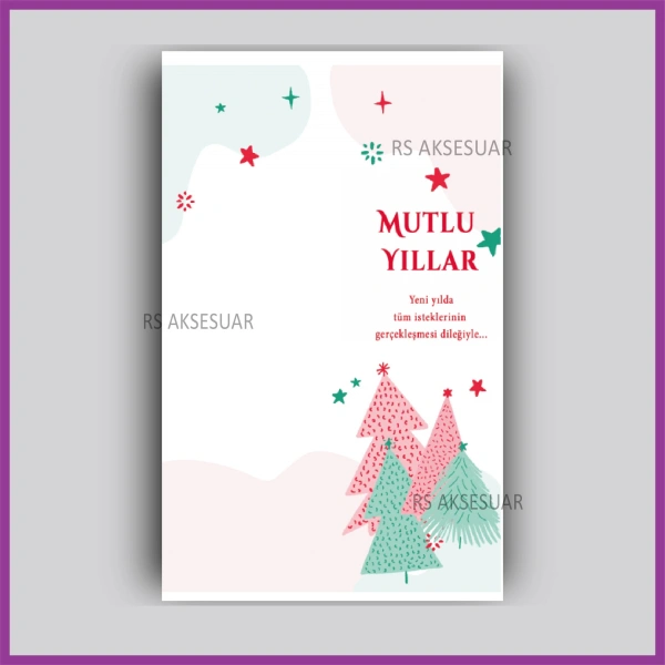 Yılbaşı Kartları - Yeni Yıl Hediye Anahtarlık Kartı