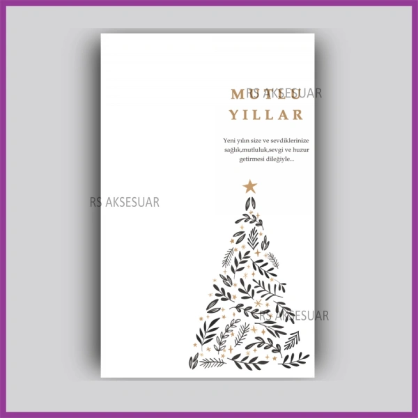 Yılbaşı Kartları - Yeni Yıl Hediye Anahtarlık Kartı