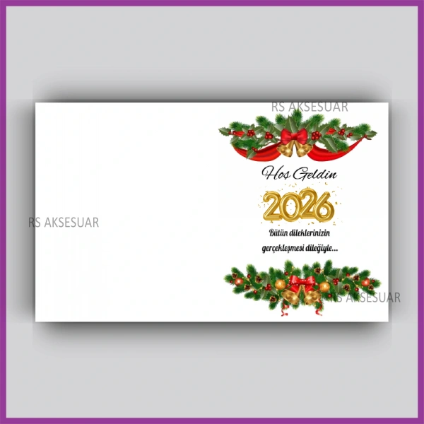 Yılbaşı Kartları - Yeni Yıl Hediye Anahtarlık Kartı