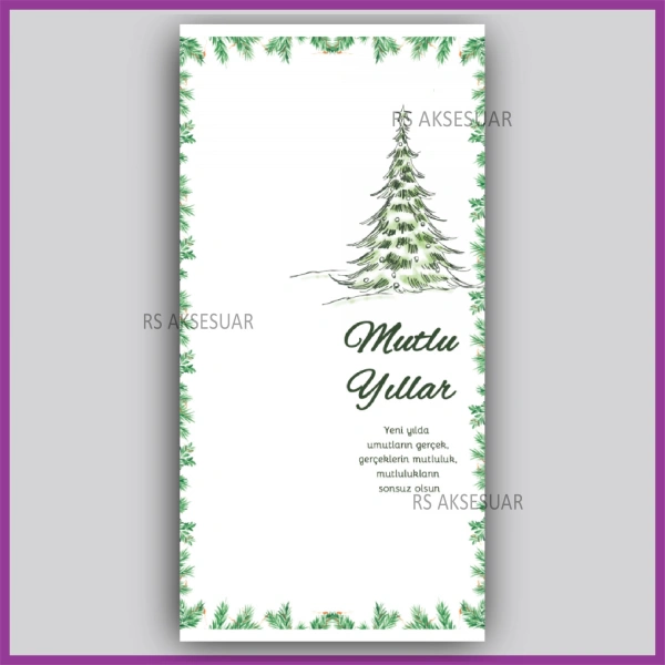 Yılbaşı Kartları - Yeni Yıl Hediye Anahtarlık Kartı