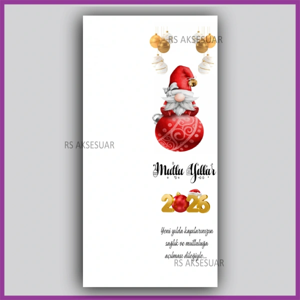 Yılbaşı Kartları - Yeni Yıl Hediye Anahtarlık Kartı