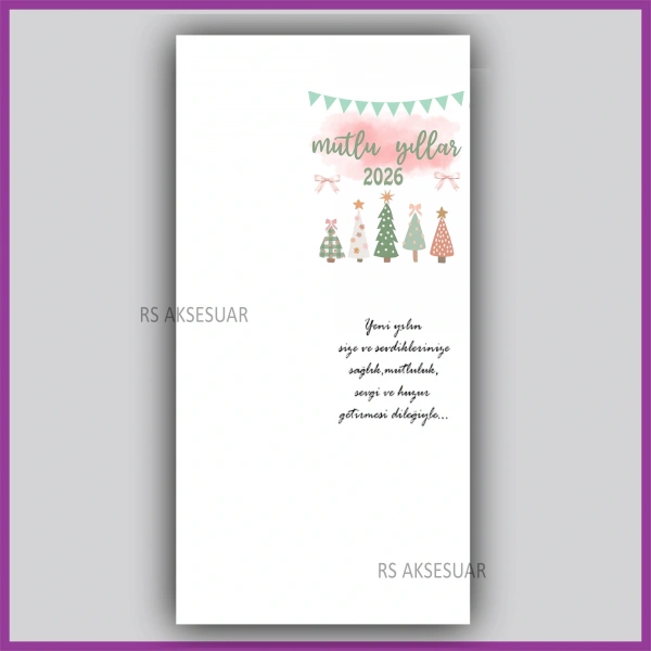Yılbaşı Kartları - Yeni Yıl Hediye Anahtarlık Kartı