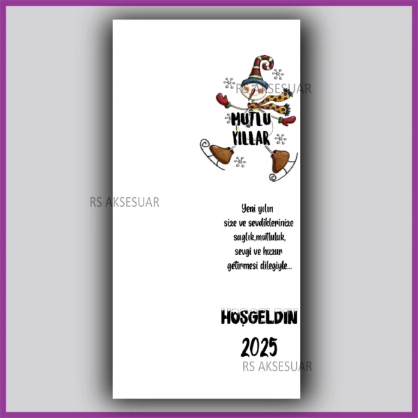 Yılbaşı Kartları - Yeni Yıl Hediye Anahtarlık Kartı