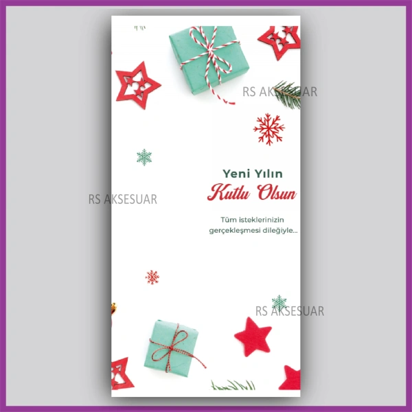 Yılbaşı Kartları - Yeni Yıl Hediye Anahtarlık Kartı