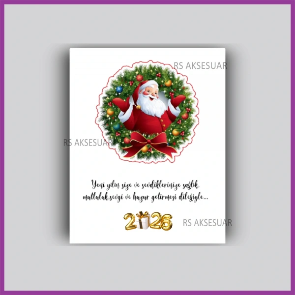 Yılbaşı Kartları - Yeni Yıl Hediye Bileklik Kartı