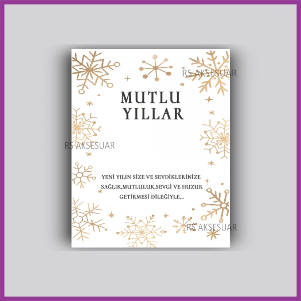 Yılbaşı Kartları - Yeni Yıl Hediye Bileklik Kartı
