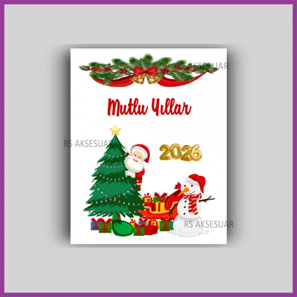 Yılbaşı Kartları - Yeni Yıl Hediye Bileklik Kartı