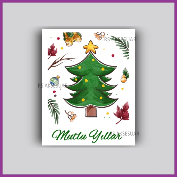 Yılbaşı Kartları - Yeni Yıl Hediye Bileklik Kartı