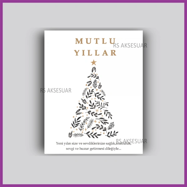 Yılbaşı Kartları - Yeni Yıl Hediye Bileklik Kartı