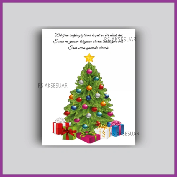 Yılbaşı Kartları - Yeni Yıl Hediye Bileklik Kartı