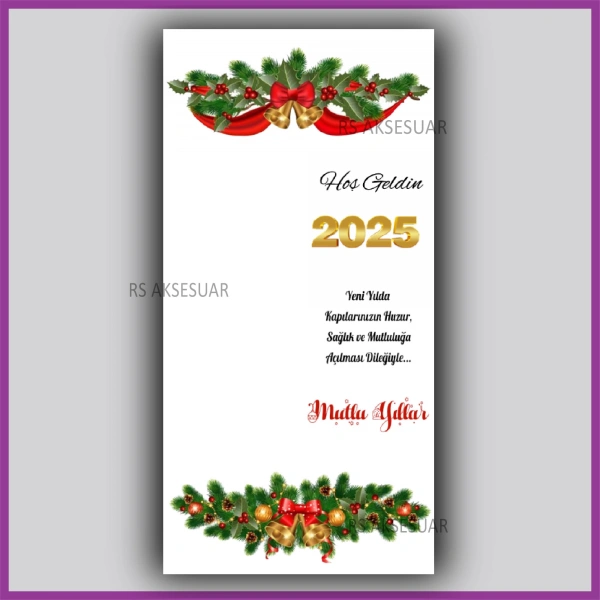 Yılbaşı Kartları - Yeni Yıl Hediye Anahtarlık Kartı