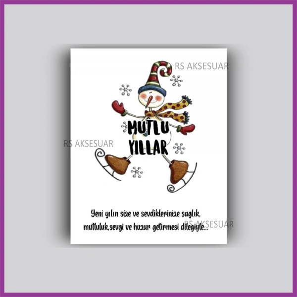 Yılbaşı Kartları - Yeni Yıl Hediye Bileklik Kartı