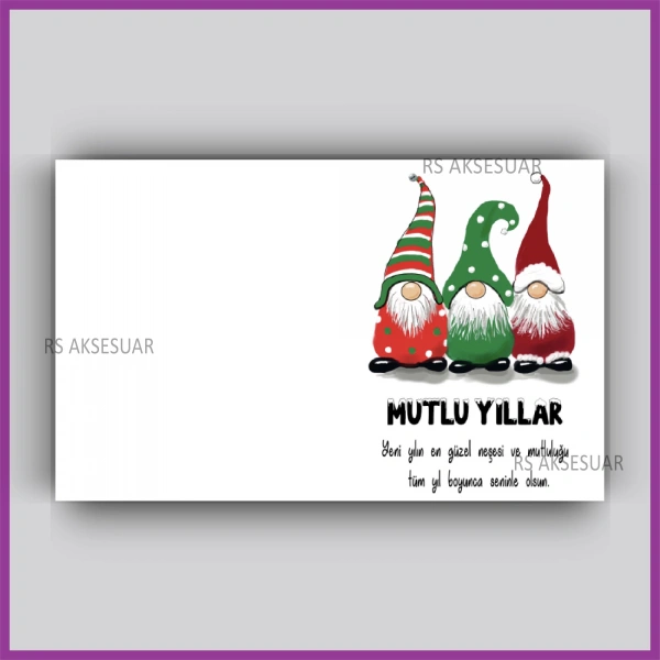 Yılbaşı Kartları - Yeni Yıl Hediye Anahtarlık Kartı