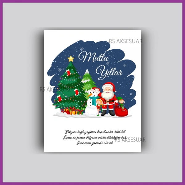 Yılbaşı Kartları - Yeni Yıl Hediye Bileklik Kartı