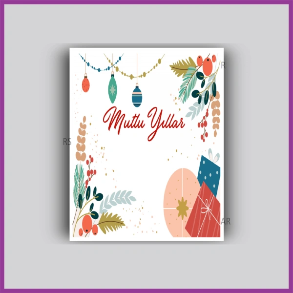 Yılbaşı Kartları - Yeni Yıl Hediye Bileklik Kartı