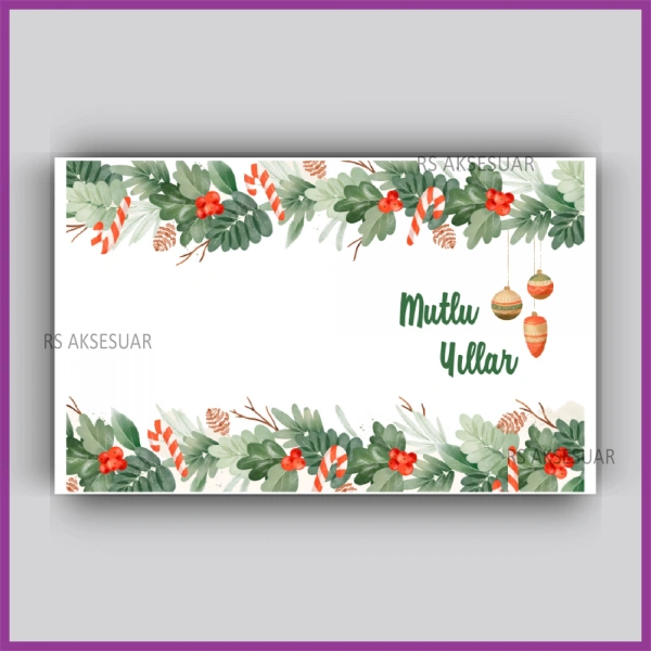 Yılbaşı Kartları - Yeni Yıl Hediye Anahtarlık Kartı