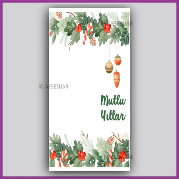 Yılbaşı Kartları - Yeni Yıl Hediye Anahtarlık Kartı