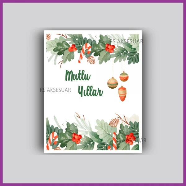 Yılbaşı Kartları - Yeni Yıl Hediye Bileklik Kartı