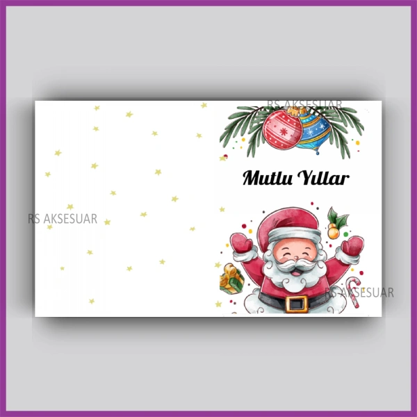 Yılbaşı Kartları - Yeni Yıl Hediye Anahtarlık Kartı