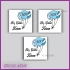 48 Adet - Bebek Çikolata İsim Etiketi - Sticker -CE65
