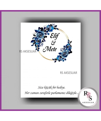 İncili Toka Kartı -Nikah, Nişan, Kına Hatırası