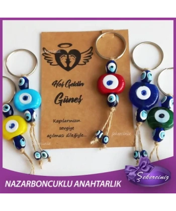 Bebek Şekeri Nazar Boncuğu Anahtarlık - BB009