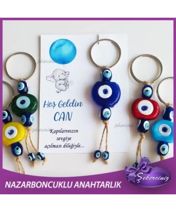 Bebek Şekeri Nazar Boncuğu Anahtarlık - BB020