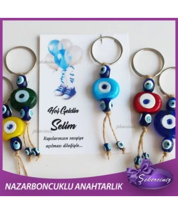 Bebek Şekeri Nazar Boncuğu Anahtarlık - BB021