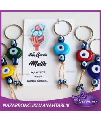 Bebek Şekeri Nazar Boncuğu Anahtarlık - BB022