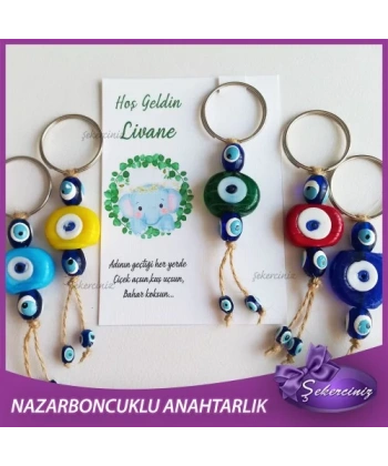 Bebek Şekeri Nazar Boncuğu Anahtarlık - BB029