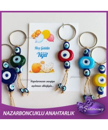 Bebek Şekeri Nazar Boncuğu Anahtarlık - BB036