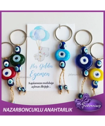 Bebek Şekeri Nazar Boncuğu Anahtarlık - BB038