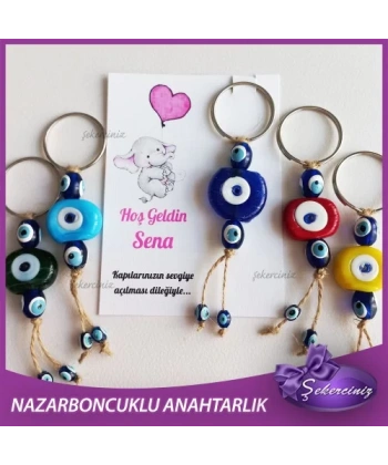 Bebek Şekeri Nazar Boncuğu Anahtarlık - BB057