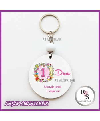 1 Yaş Baskılı Anahtarlık -uv87