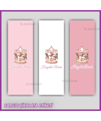 10 adet Sargılı Bebek Çikolata İsim Etiketi - Yapışkanlı Sticker -CE112