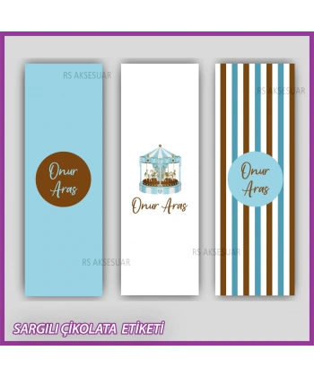 10 adet Sargılı Bebek Çikolata İsim Etiketi - Yapışkanlı Sticker -CE142