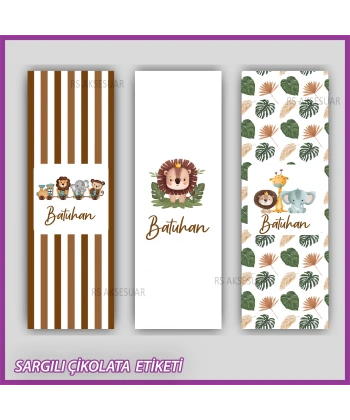 10 adet Sargılı Bebek Çikolata İsim Etiketi - Yapışkanlı Sticker -CE145
