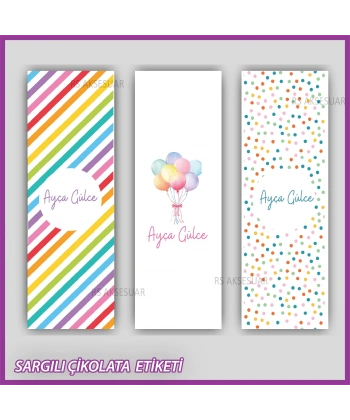 10 adet Sargılı Bebek Çikolata İsim Etiketi - Yapışkanlı Sticker -CE160