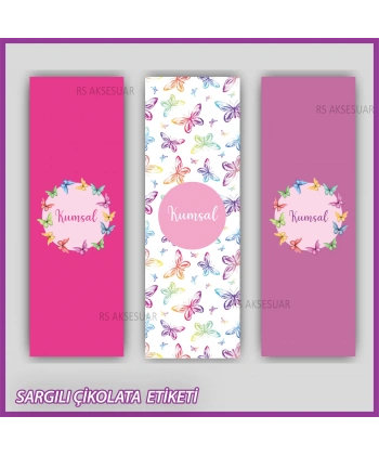 10 adet Sargılı Bebek Çikolata İsim Etiketi - Yapışkanlı Sticker -CE162