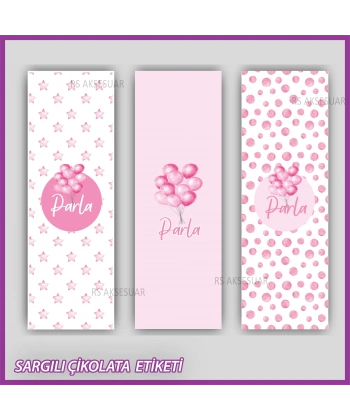 10 adet Sargılı Bebek Çikolata İsim Etiketi - Yapışkanlı Sticker -CE168