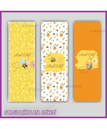 10 adet Sargılı Bebek Çikolata İsim Etiketi - Yapışkanlı Sticker -CE172