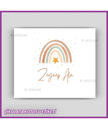 Bebek Çikolatası Kutu Etiketi - Yapışkanlı Sticker -CE182